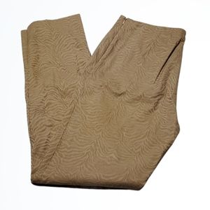 Peace of Cloth Supporting Cancer Society Animal Print Tan Dress Pants Size 10